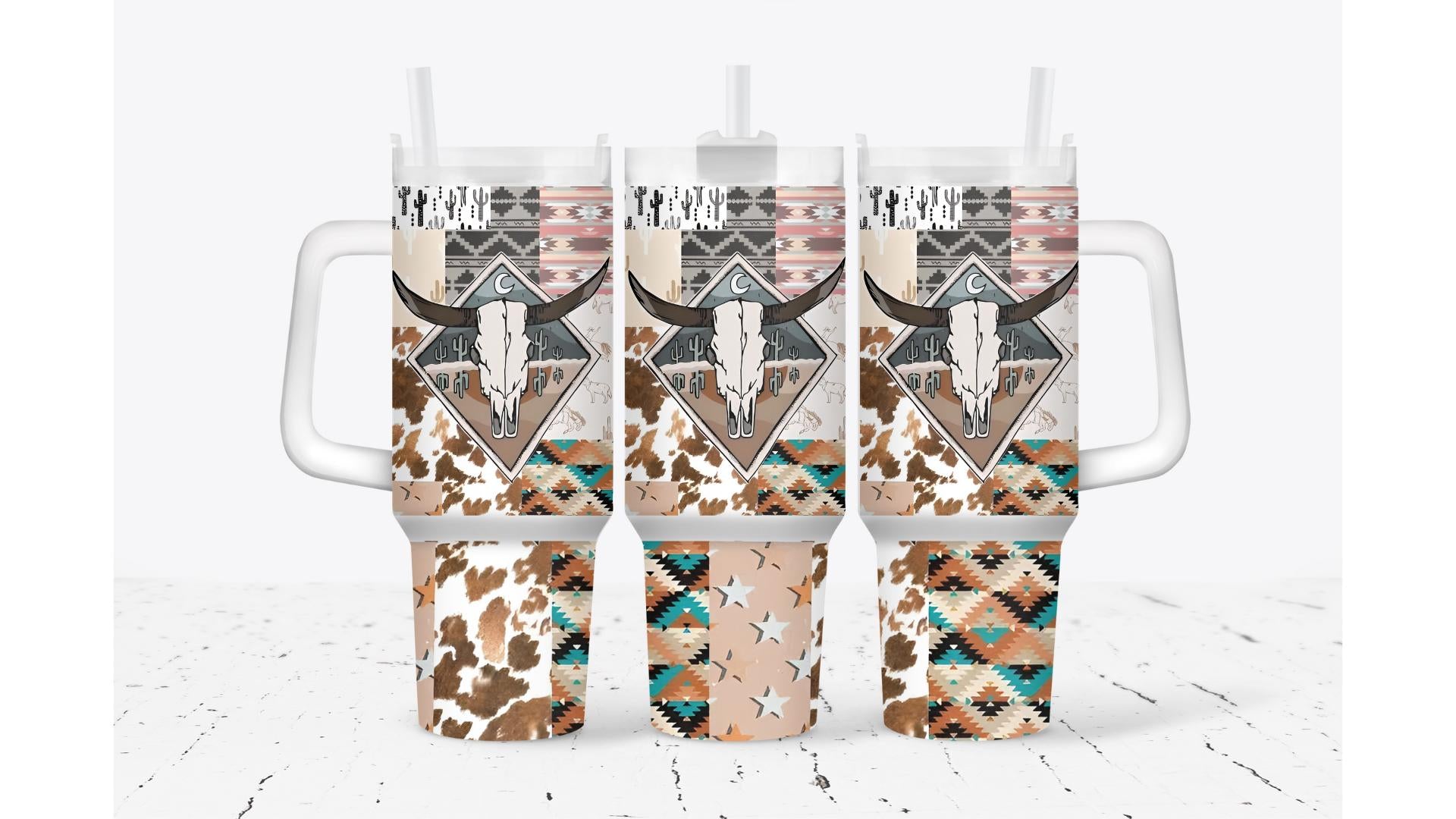 Western Patchwork Tumbler