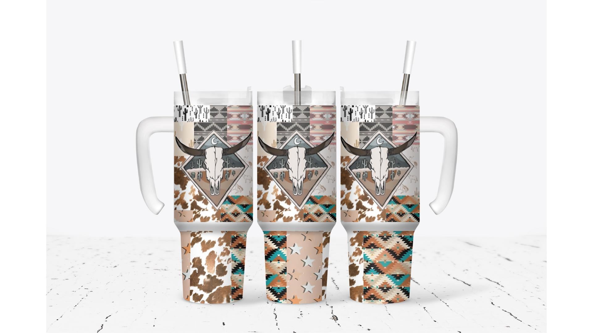Western Patchwork Tumbler
