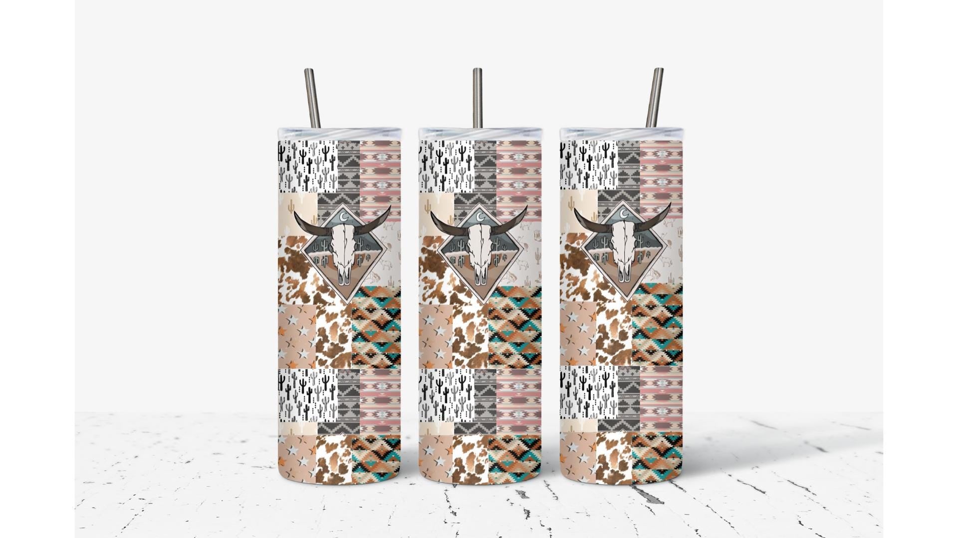 Western Patchwork Tumbler