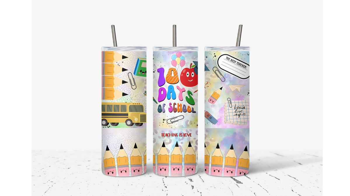 100 Days Of School Tumbler