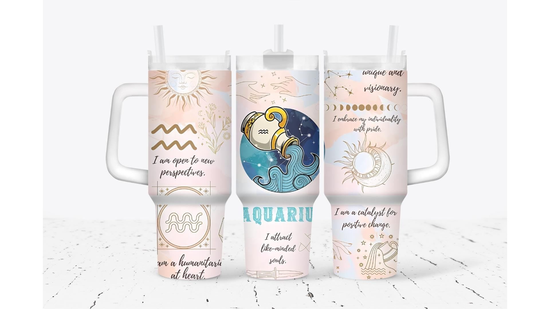Aquarius Pink Tumbler