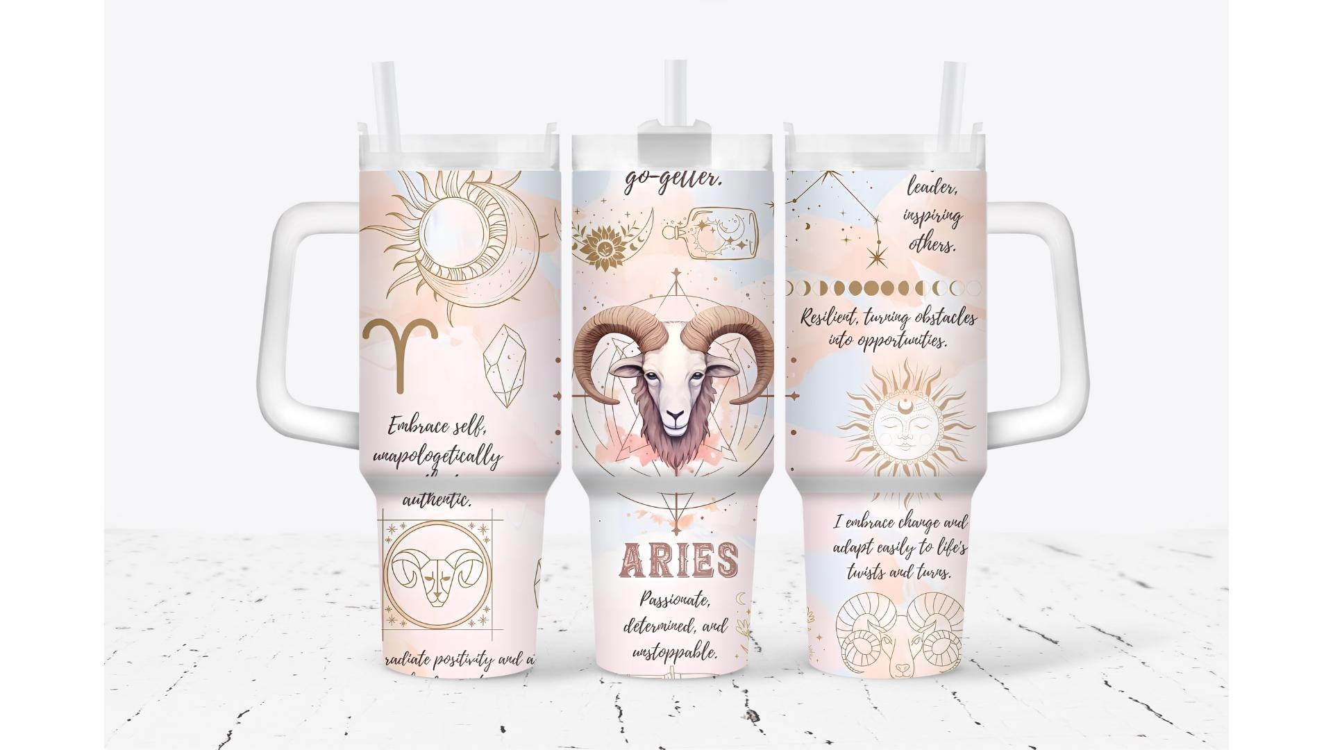 Aries Pink Tumbler