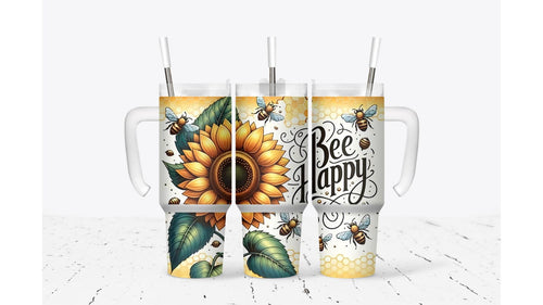 Bee Happy Sunflower Tumbler