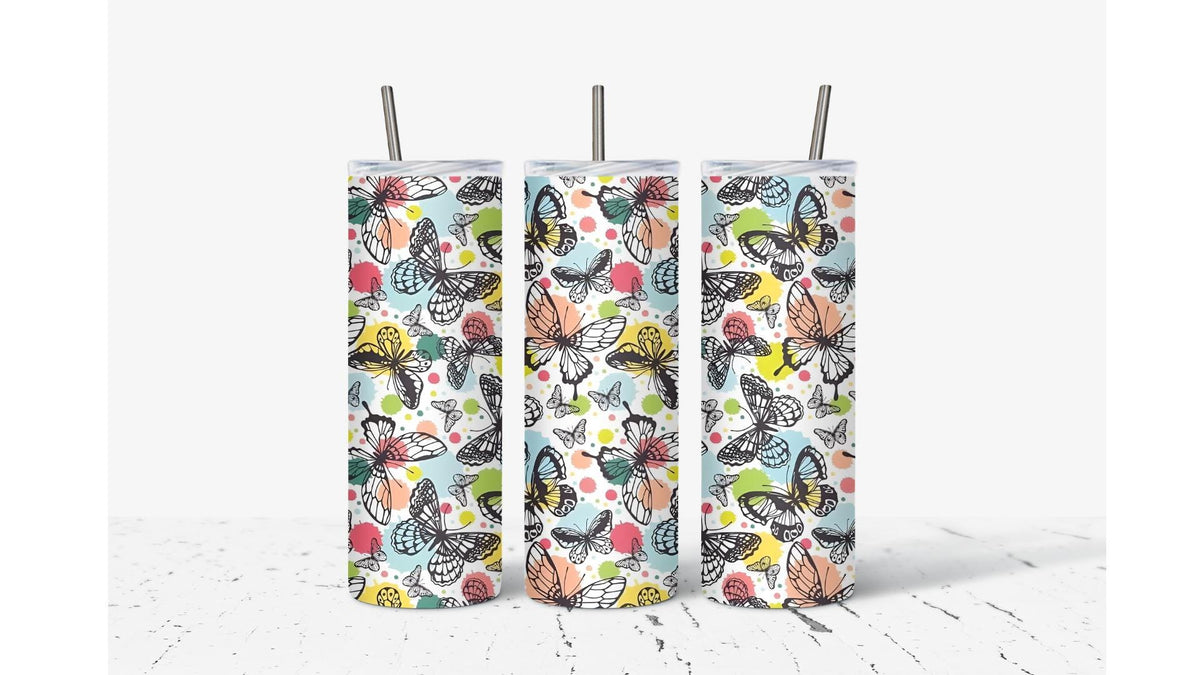 Butterfly Tumbler, Custom Sublimation Stainless Steel