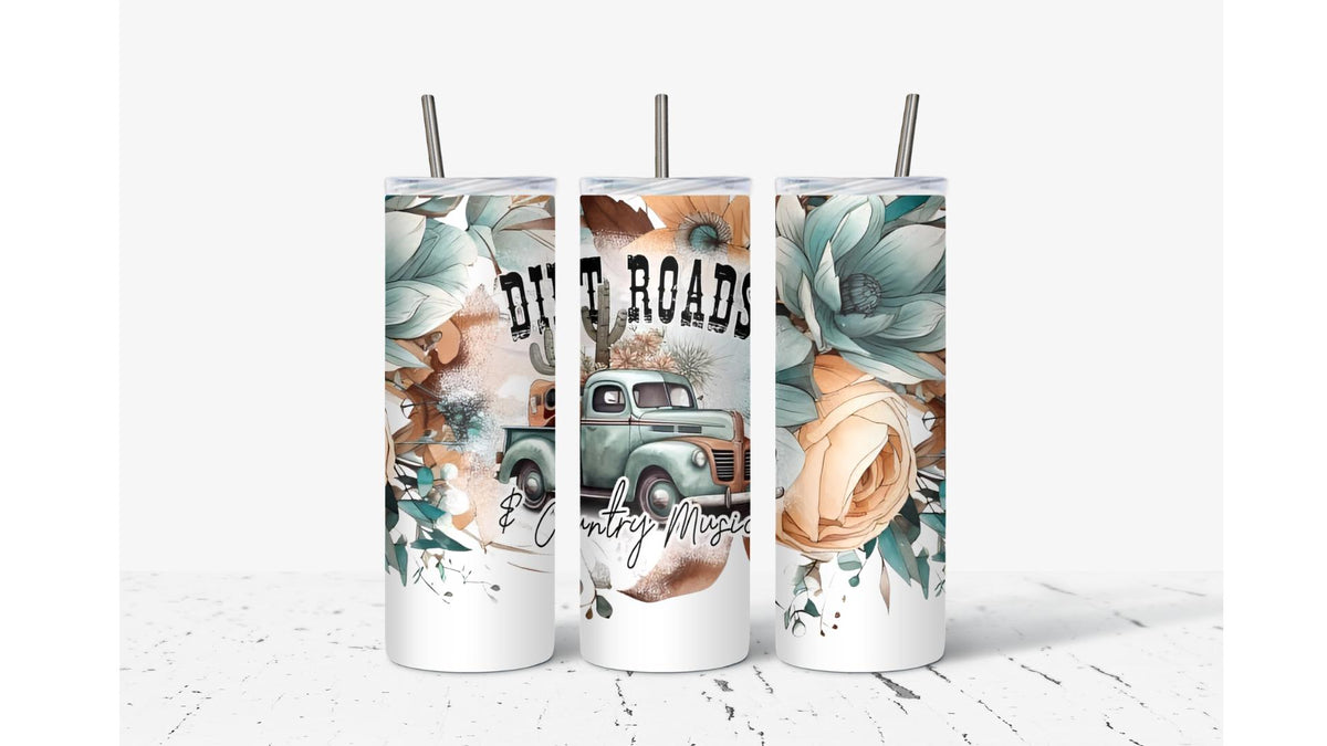 Dirt Roads And Country Music Tumbler