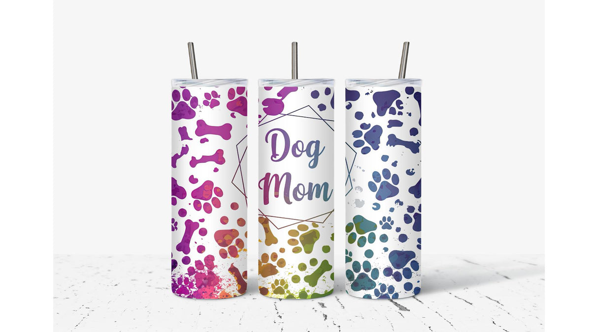 Dog Mom Ombre Color Tumbler