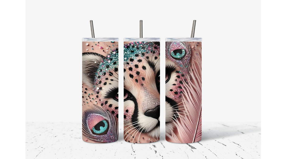 Cheetah Baby Glitter Pink Tumbler