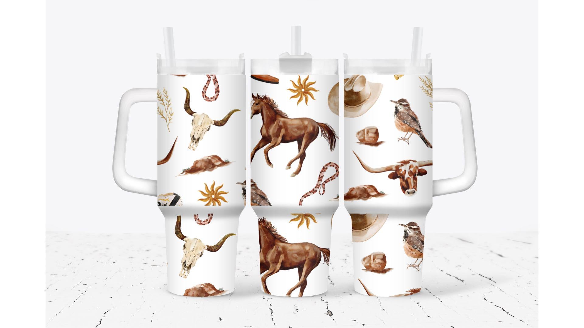 Horses Collage Tumbler