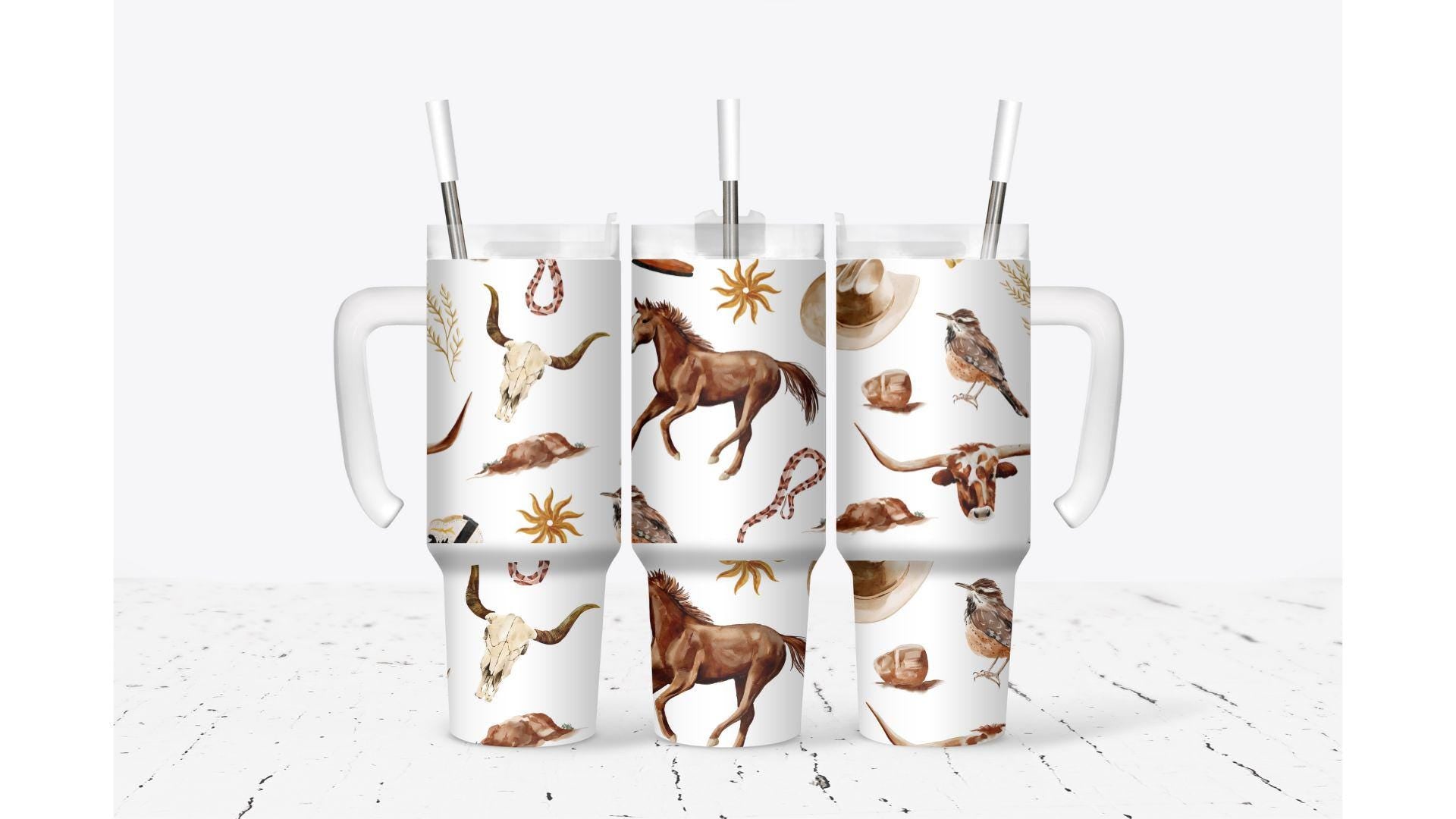 Horses Collage Tumbler