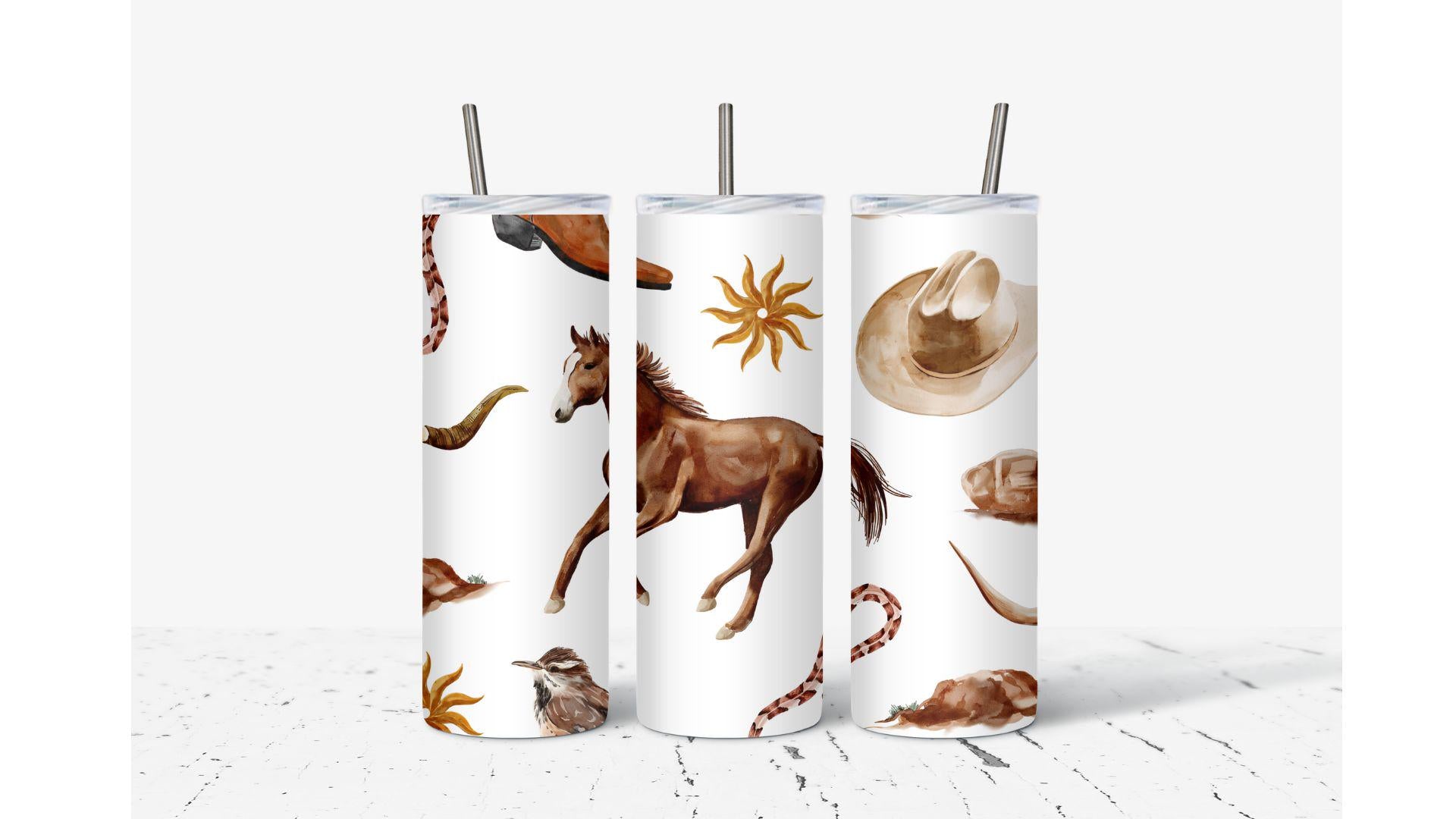Horses Collage Tumbler