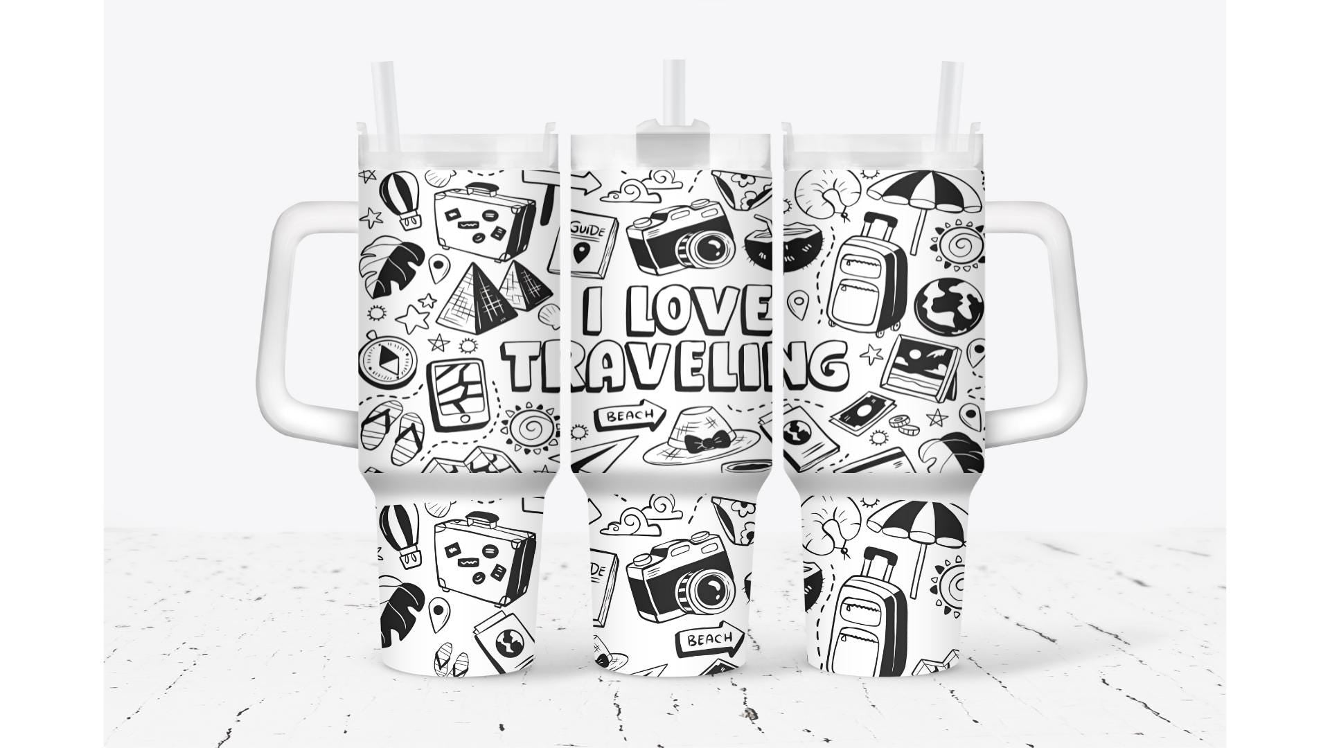 I Love Traveling Tumbler