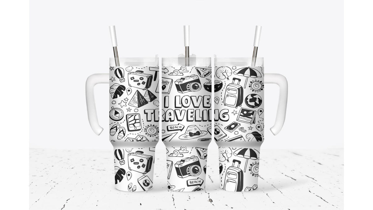 I Love Traveling Tumbler