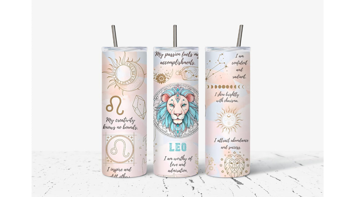 Leo Pink Zodiac Tumbler