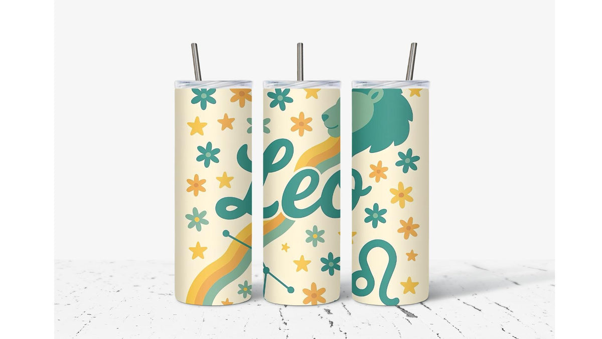 Leo Zodiac Retro Tumbler