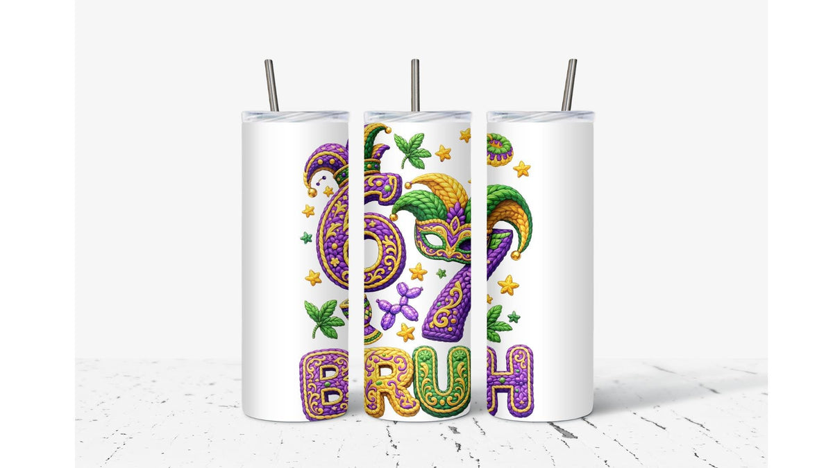 Mardi Gras Crochet 67 Tumbler