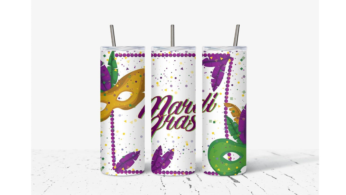 Mardi Gras Confetti Tumbler