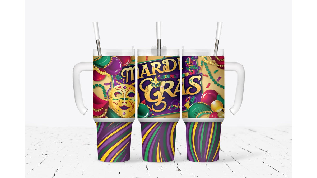 Mardi Gras Carneval Tumbler