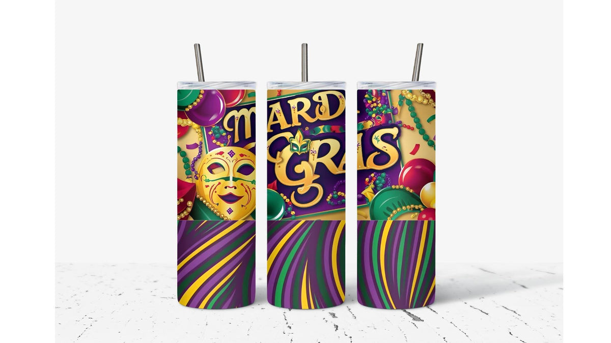 Mardi Gras Carneval Tumbler