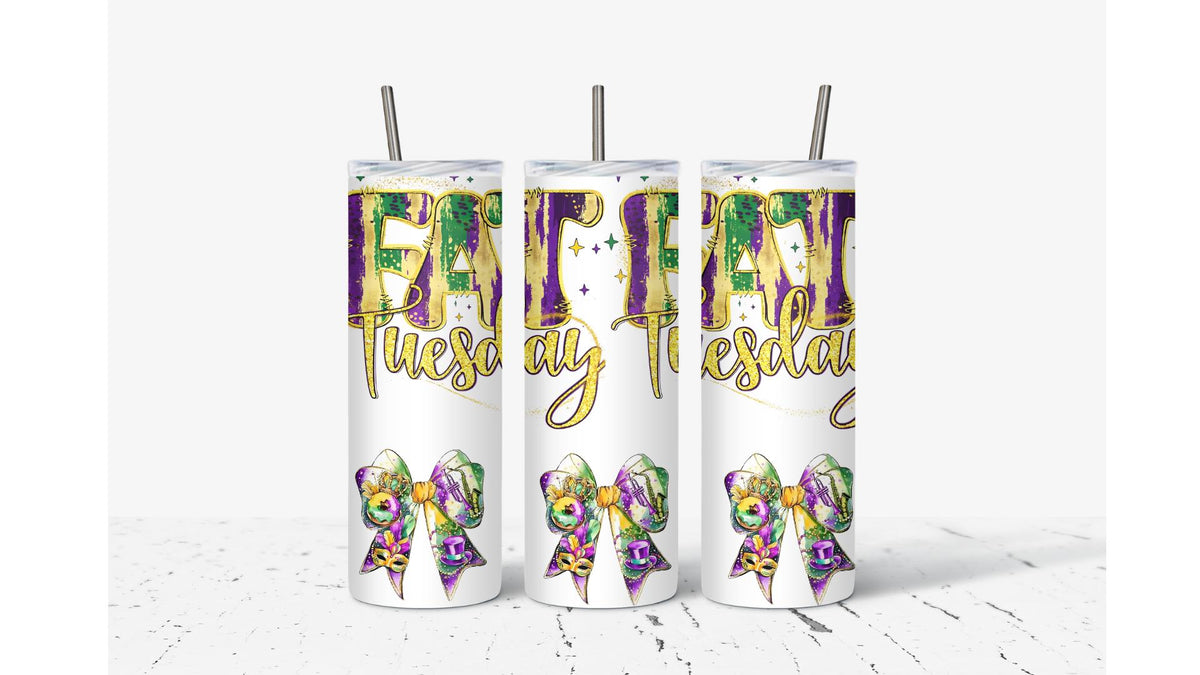 Mardi Gras Fat Tuesday Tumbler