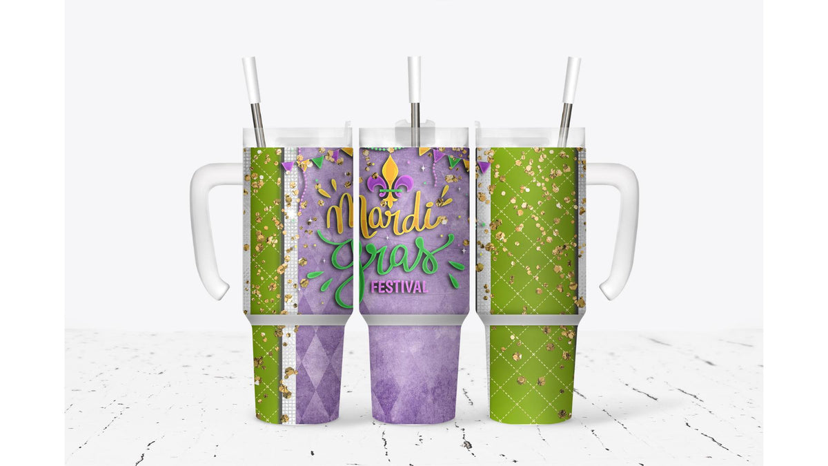Mardi Gras Festival Tumbler