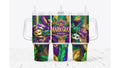 Mardi Gras Bead And Feathers Tumbler