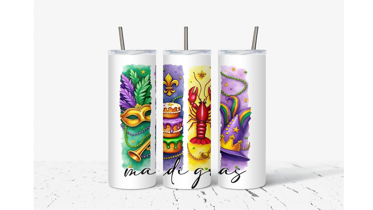 Mardi Gras 2026 Collage Tumbler