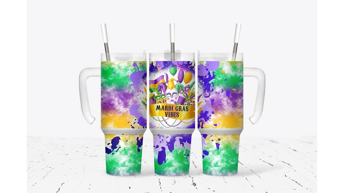 Mardi Gras Vibes Tumbler