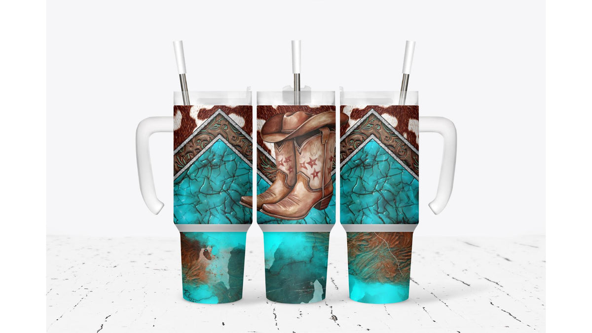 Cowboy/Cowgirl Boots Tumbler
