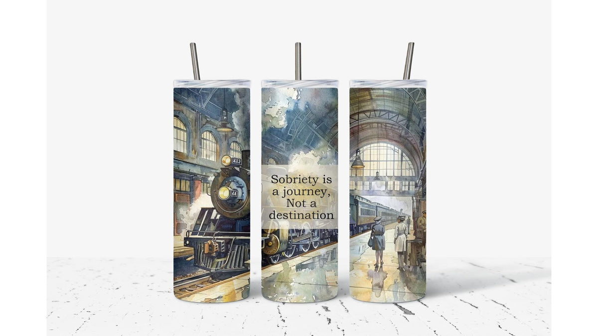 Sobriety Is A Journey Tumbler