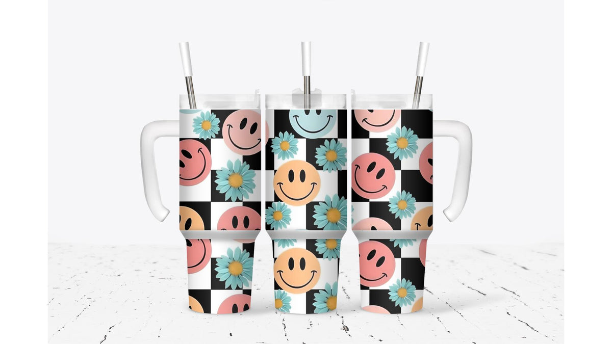 Retro Smiley Tumbler