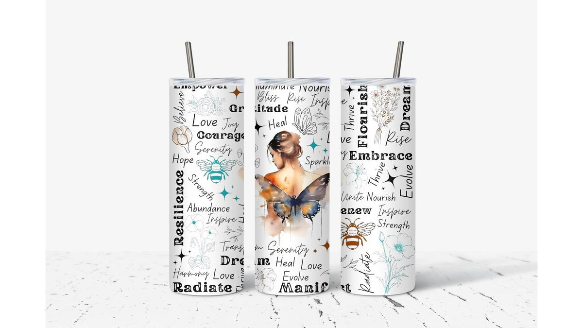 Serenity Tumbler: Handmade Sublimation Stainless Steel Travel Mug