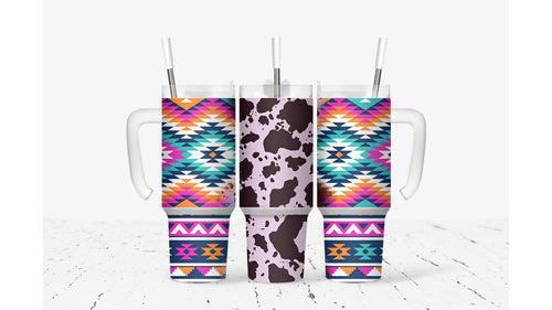 Aztec Pattern Pink Tumbler