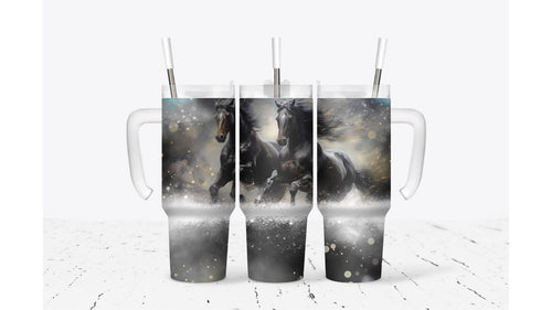 Black Horses Tumbler