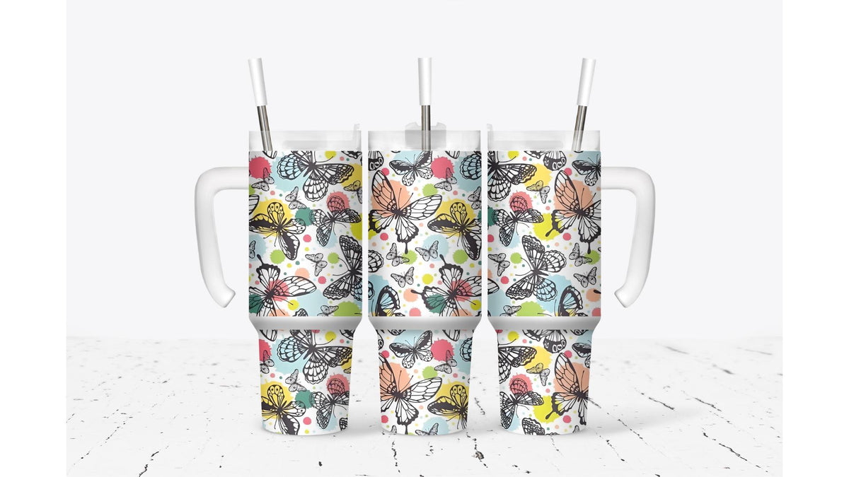 Butterfly Tumbler, Custom Sublimation Stainless Steel