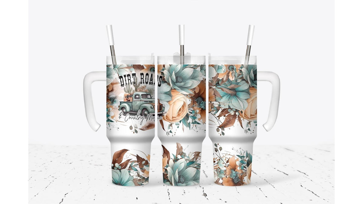 Dirt Roads And Country Music Tumbler