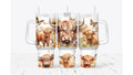 Highland Cow and Butterflies Tumbler