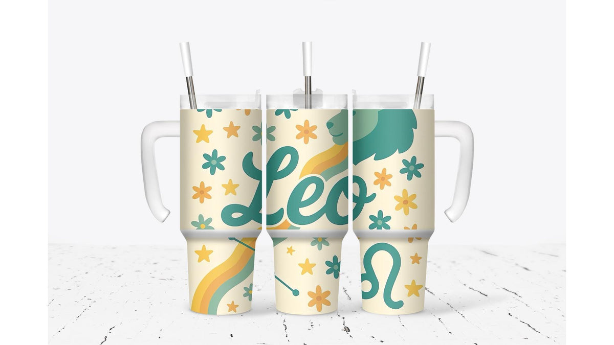 Leo Zodiac Retro Tumbler