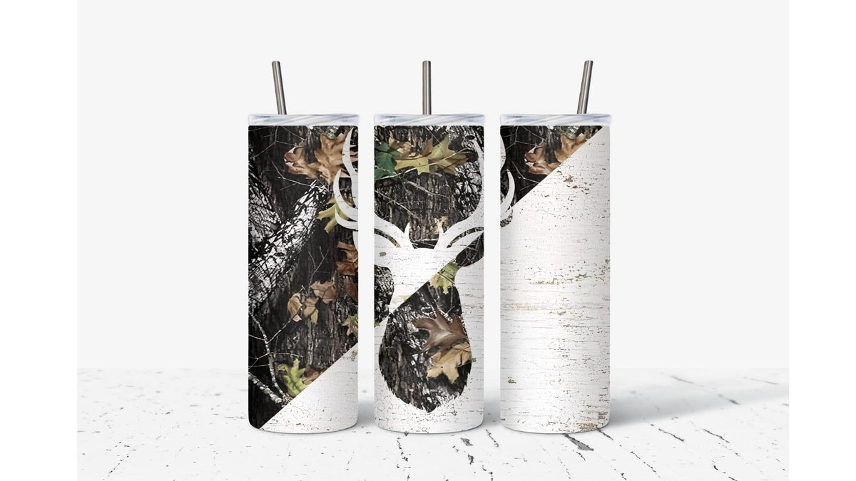 Wood Camouflage Split Buck Tumbler