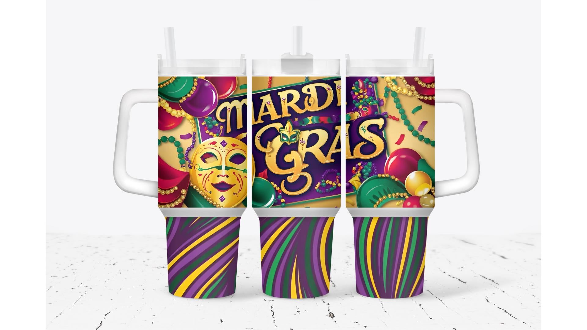 Mardi Gras Carneval Tumbler