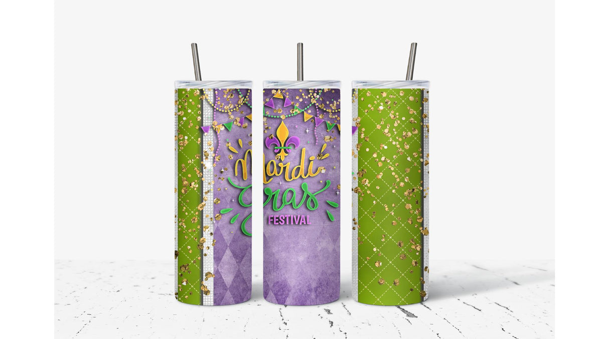 Mardi Gras Festival Tumbler