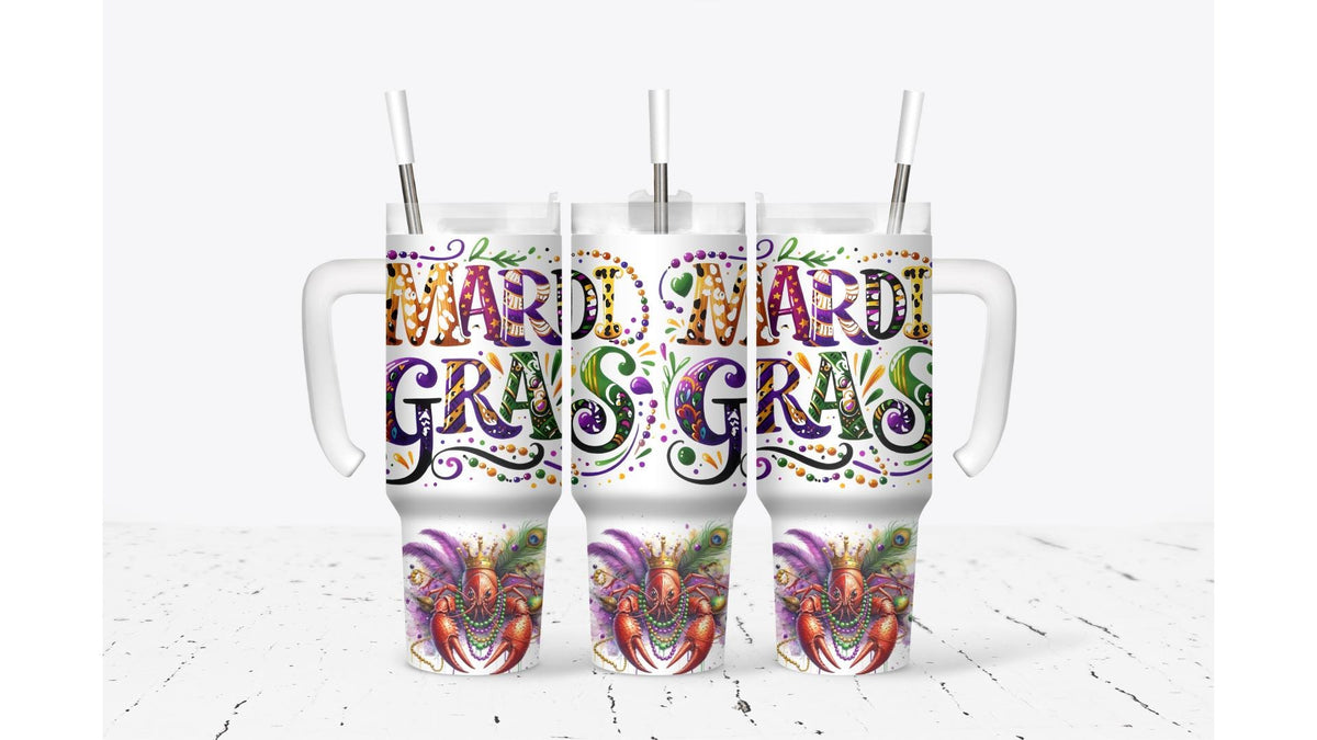 Mardi Gras King Crab Tumbler