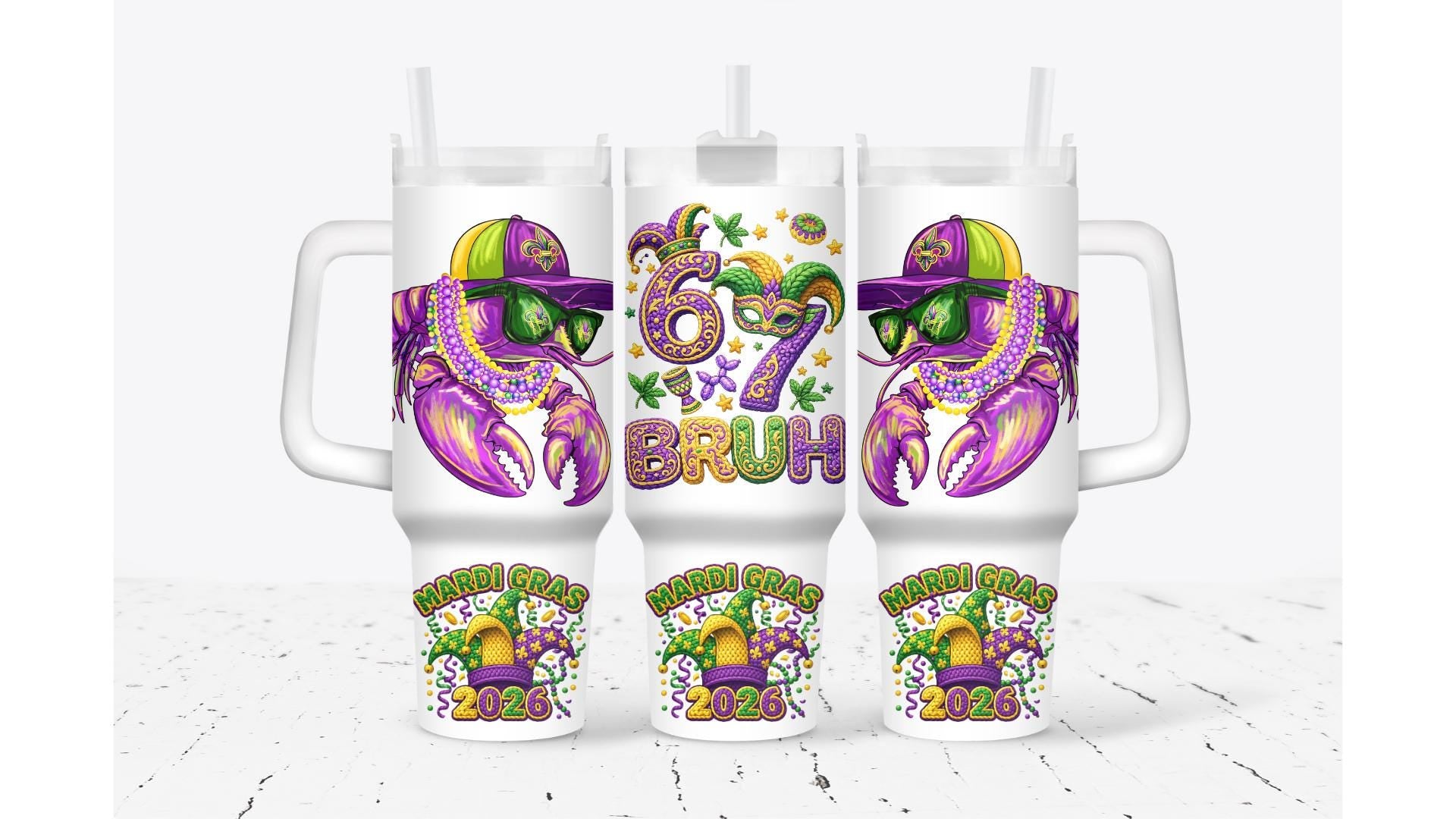 Mardi Gras 67 King Crab Tumbler