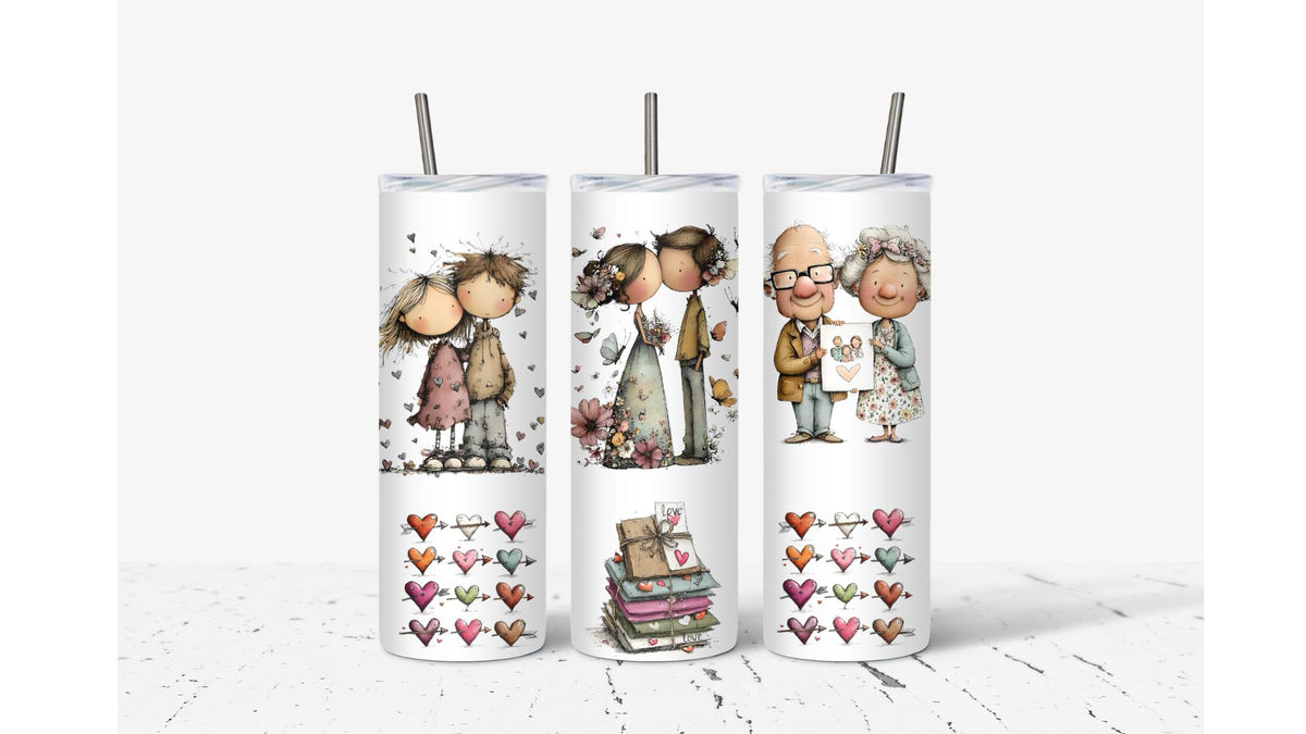 Love Story Growing Old Together Tumbler