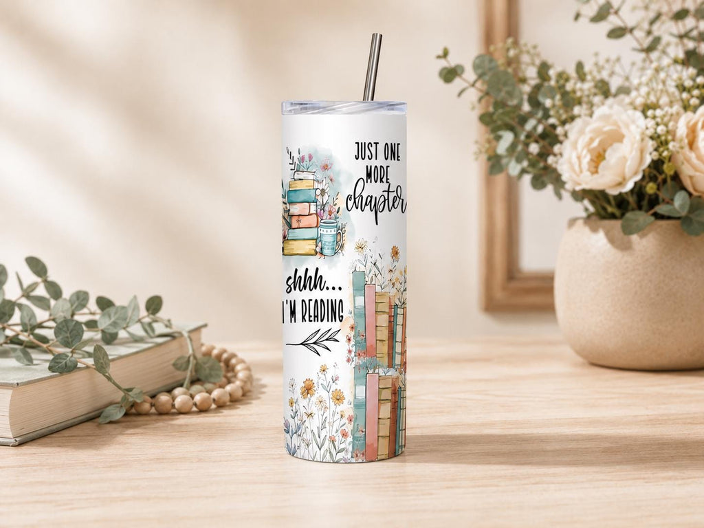It’s a Good Day to Read Book Lover Tumbler, Personalized Floral Reading Cup, 20 oz 30 oz or 40 oz